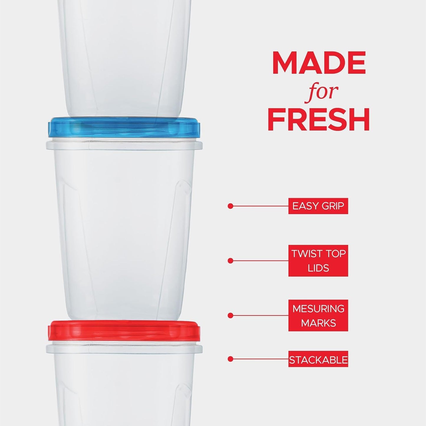 Tafura 10 Pack Leakproof Freezer Containers for Food with Twist Top Lids - 32 Oz BPA Free Reusable Plastic Soup Containers with Screw On Lids - Ideal for Meal Prep, Leftovers & Pantry Organization