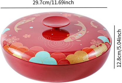 Rotate Candy Snacks Tray Dried Fruit Dish Container Chinese New Year Decor for Spring Festival Storage Solution Party Favors