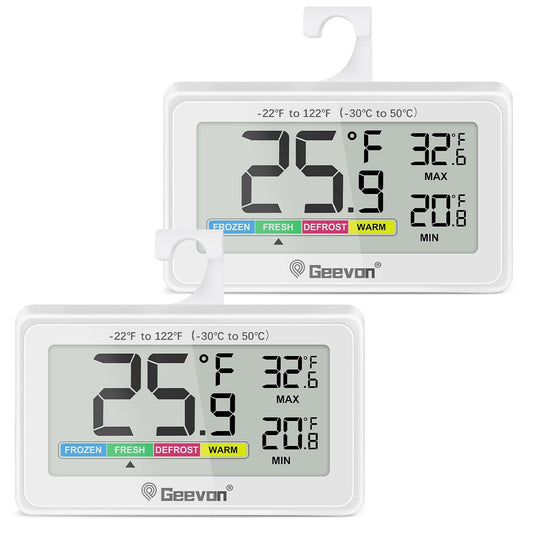 Geevon Refrigerator Thermometer Digital Fridge Thermometer