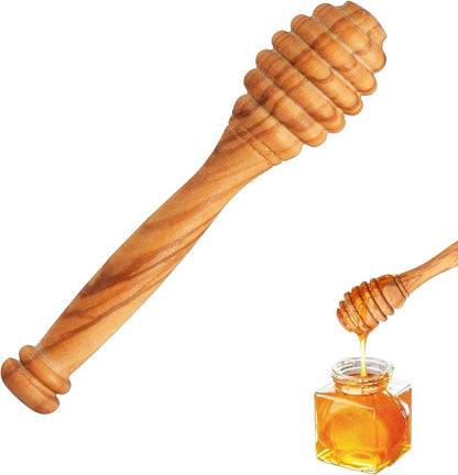 Ymapinc 3.94 Inch Mini Honey Dipper Stick, Olive Wooden Honey Spoon, Wooden Dipper for Tea/Jars, Durable Premium Kitchen Accessories