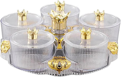 Serving Tray Rotating Snack Platter Candy and Nut Dishes Appetizer Tray for Cakes, transparent
