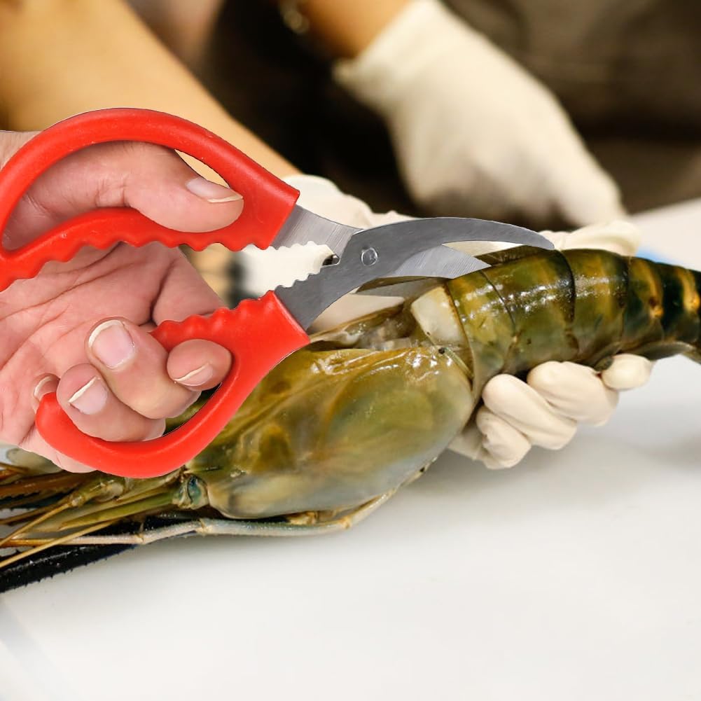 Calary Seafood Scissors Crab Scissors Seafood Shears Multifunctional Crab Leg Crackers and Tools
