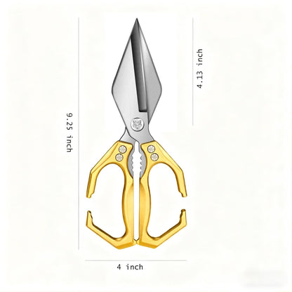 Multifunctional Heavy Duty Kitchen Shears,Kitchen Shears for Cutting Chicken,Kitchen Scissors for Food, Japanese High-Carbon Steel Culinary Poultry Shears, for Chicken,Meat,Fish,Bone Cutting(Silver)