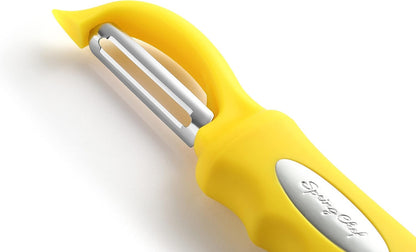 Spring Chef Premium Swivel Vegetable Peeler, Soft Grip Handle and Ultra Sharp Stainless Steel Blades - Perfect Kitchen Peeler For Veggie, Fruit, Potato, Carrot, Apple - Mango