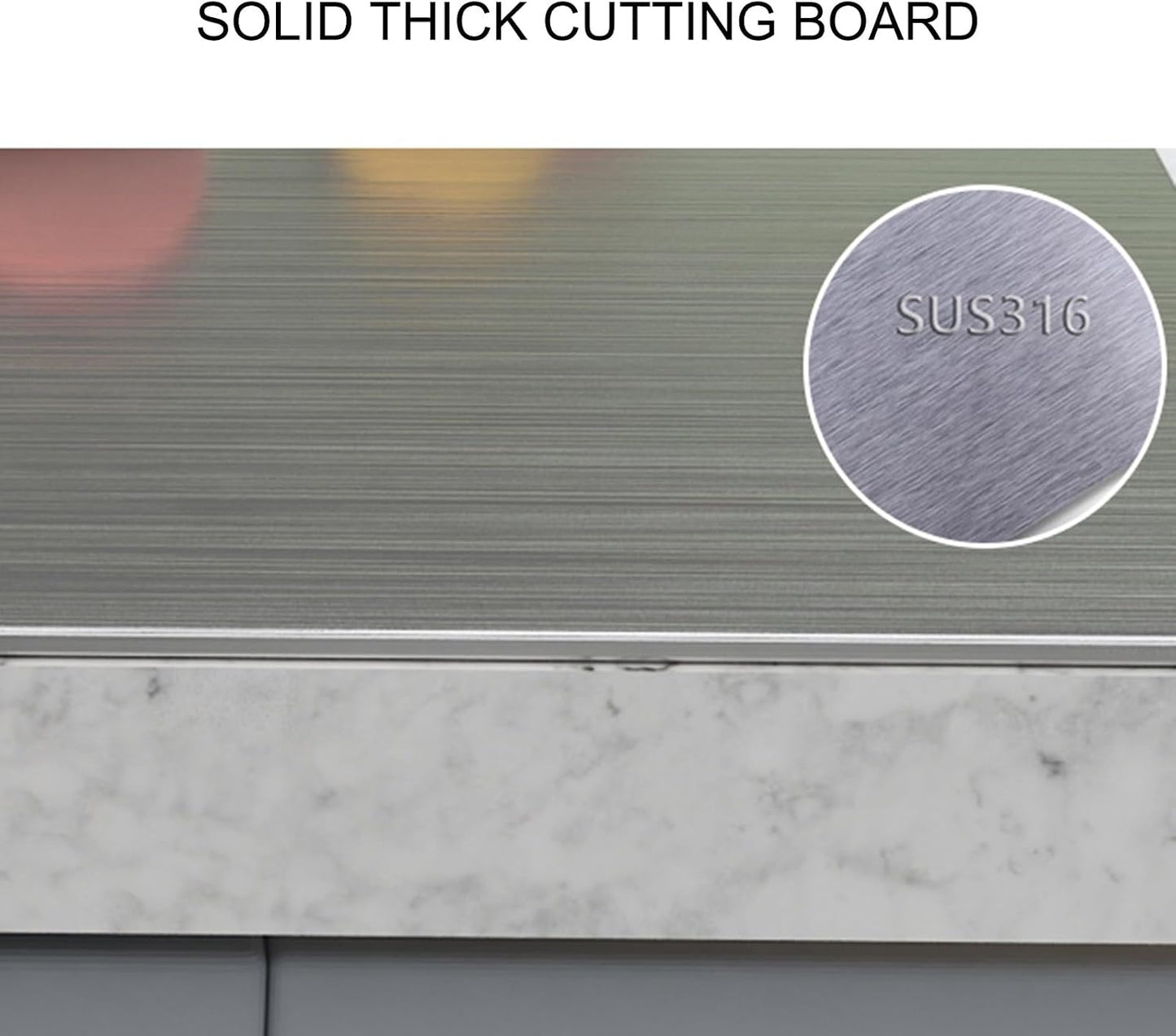 Worktop Cutting Board, Heavy Extra Large Stainless Steel Cutting Mats Chopping Baking Pastry Boards, Large Cutting Board Suitable for Meat, Fruits, Vegetables, Bread, And Bakin(40*50cm/15.7*19.7in)