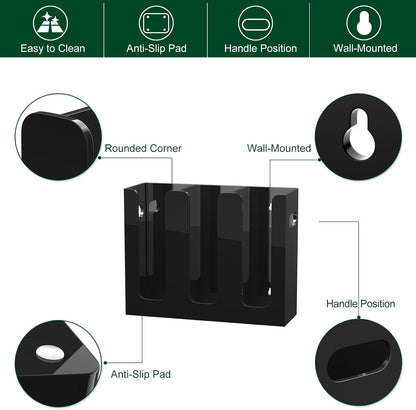 Disposable Coffee Cup Dispenser with Handles, Countertop or Wall Mount Hot/Cold Drink Cup and Lid Holder - Bathroom/Kitchen/Office Acrylic Cup Lid Storage Organizer (1 Compartment, Clear)
