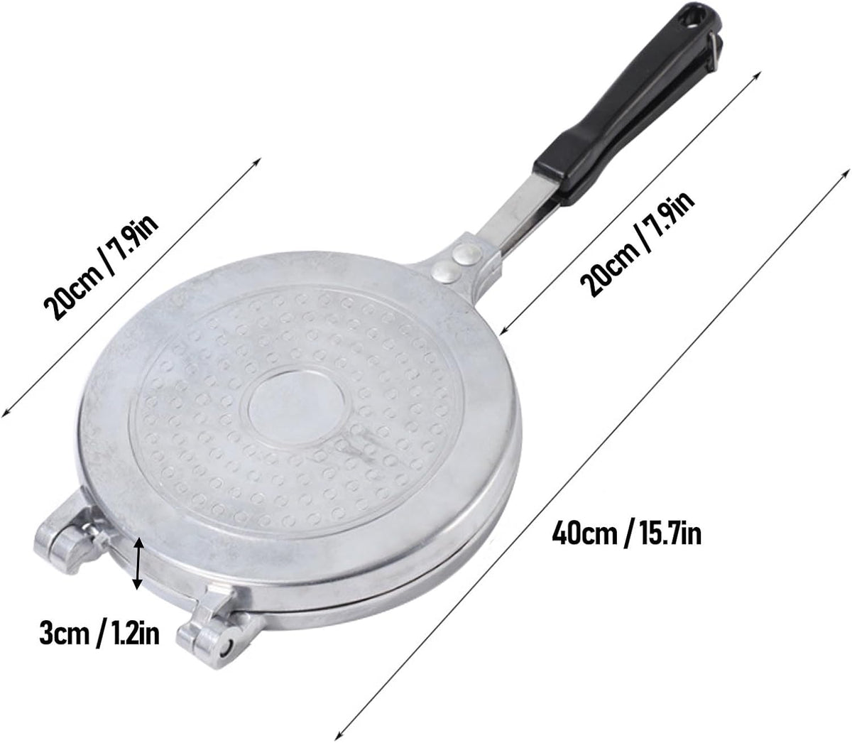 GOTOTOP Double Frying Pan Omelet, Panini, Pancake Frying Pan Maker, with Sturdy Construction and Cool Handle, Ideal Option for Small Kitchens, Easy Cleanup for Breakfast (Type 2)