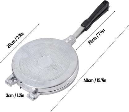 GOTOTOP Double Frying Pan Omelet, Panini, Pancake Frying Pan Maker, with Sturdy Construction and Cool Handle, Ideal Option for Small Kitchens, Easy Cleanup for Breakfast (Type 2)