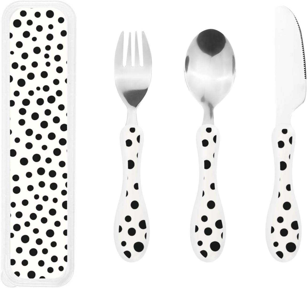 3-Piece Kids Silverware Set With Storage Case, Stainless Steel Reusable Children Safe Knife Spoon Fork Set Yellow Sunflowers Children Flatware Set For Kids Lunch Box