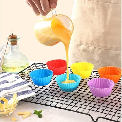 Silicone Lunch Box Dividers,24 pcs Bento Box Dividers with 10 Animal Picks,Silicone Bento Box Inserts,Cupcake Baking Cups,Muffin Pan Liners,Reusable and BPA Free