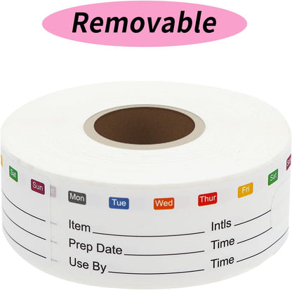Removable Freezer Labels Stickers, 1 x 3 Inch Blank Removable Freezer Labels Food Storage Stickers, Date Label Waterproof Oil Resistant Easy Clean No Residue- 250 Sheets