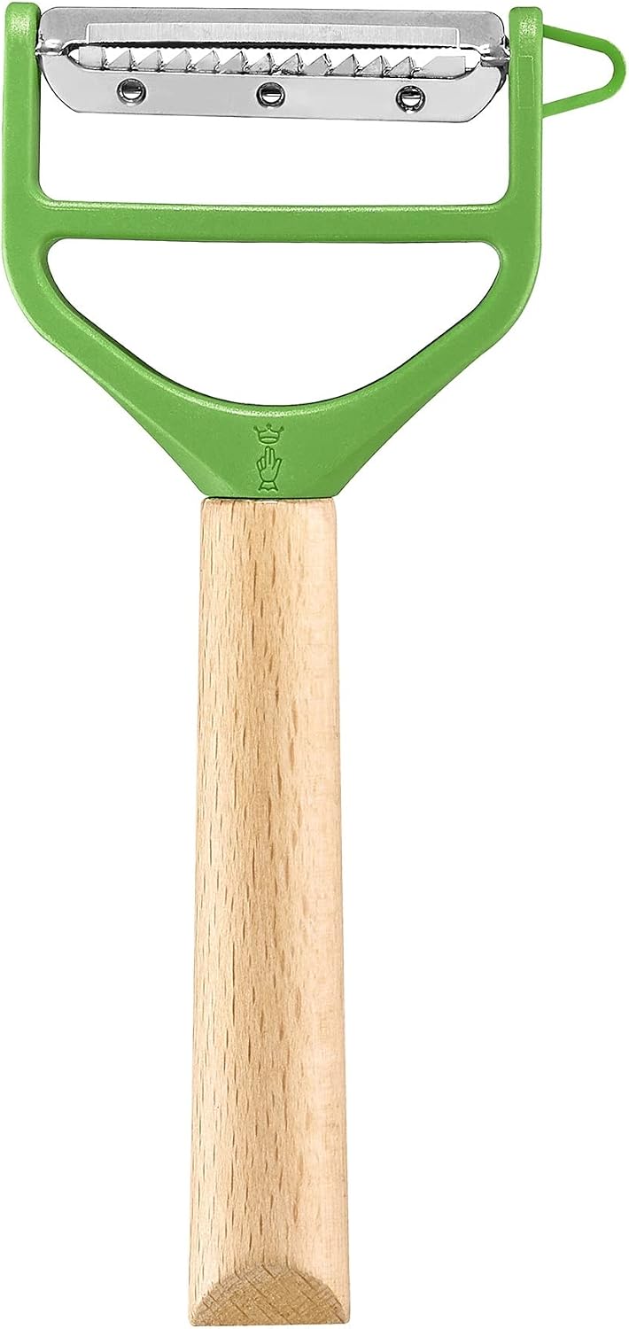 Opinel T-Duo 254621 Wooden Peeler in Red for Peeling Vegetables and Preparing Juliennes One Size