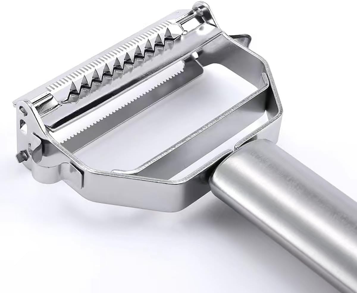 Vegetable Peeler，SZYIKUER Stainless Steel 2 in 1 Julienne Vegetable Peeler Perfect for Carrot Potato Melon Gadget Vegetable Fruit