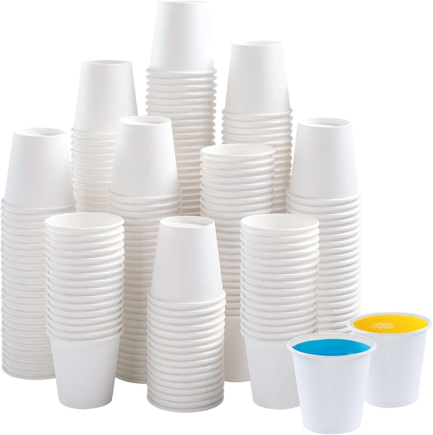 Lamosi 100 Pack 5 oz Paper Cups, Disposable Small Bathroom Cups 5oz, Mini Espresso Cups for Mouthwash, Travel, Party, Picnics, Home
