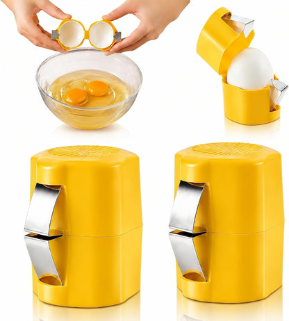 Egg Shell Opener, 2-in-1 for Raw & Boiled Eggs，Orange