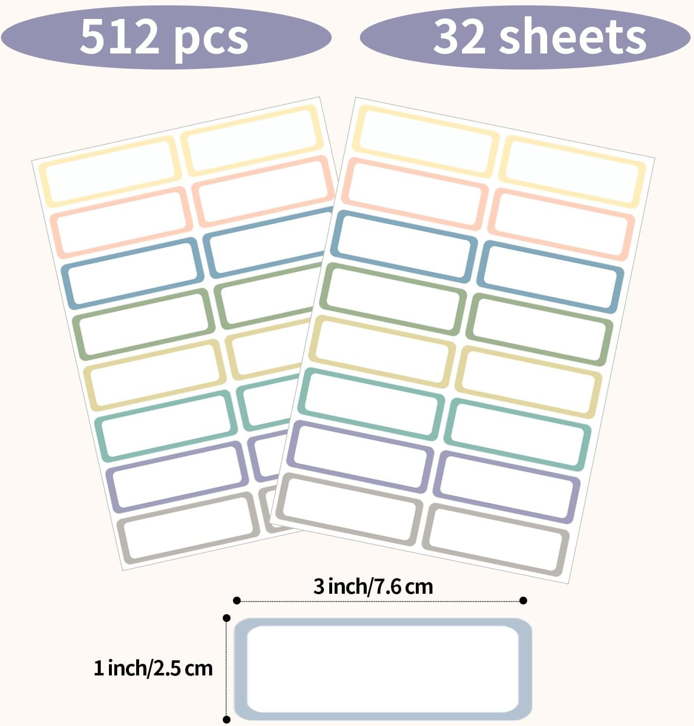 Removable Freezer Labels Stickers, 1 x 3 Inch Blank Removable Freezer Labels Food Storage Stickers, Date Label Waterproof Oil Resistant Easy Clean No Residue- 250 Sheets