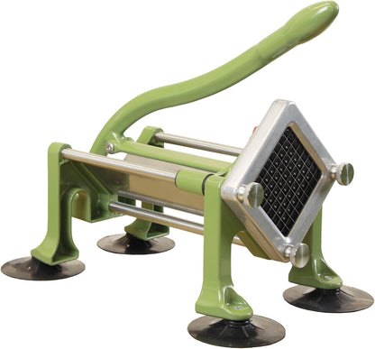 Commercial French Fry Cutter Stainless Steel.Potato Cutter for French Fries with 3/8 and 1/4Inch Blade, Commercial French Fry Cutter Manual Potatoes Cutting Machine with Suction Feet.
