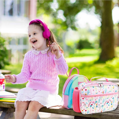 RHCPFOVR Kids Lunch Bag - Insulated Lunch Box for Boys Girls,Washable Lunch Bag and Reusable Toddler Leak-proof Lunchbox for School and Daycare - Colors B