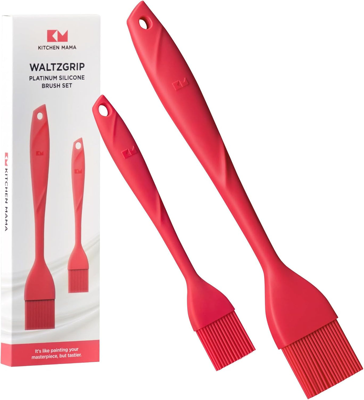 Kitchen Mama WaltzGrip Platinum Silicone Basting Pastry Brush, Yellow