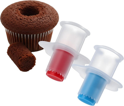2 PCS Cupcake Corer, Plastic Cupcake Plunger Digging Holes Device Filling