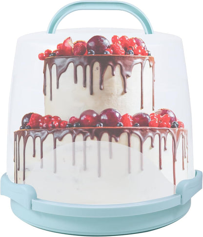 3-Tier Party Cupcake Carrier, Cupcake Holder with Lid and Handle for Transport Storage 24 Cupcakes (White)