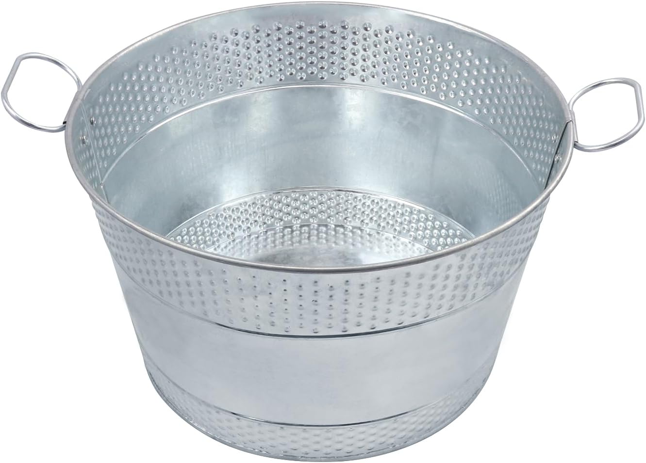 3 PCS 15.3 x 9 x 6 inches Black Metal Galvanized Tub with Handles, 3 Gallon Galvanized Beverage Tubs for Parties, Large Metal Drink Ice Buckets for Beer, Wine, Cocktails & Outdoor Events