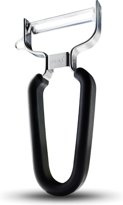 Lurch Germany Julienne Vegetable Y Peeler 5.1 x 2.3 Inches / 13 cm x 6 cm | Stainless Steel Cutter & Slicer for Carrot, Potato & Apple | Veggie Zoodles Maker | Non-slip Comfortable Handle - Black
