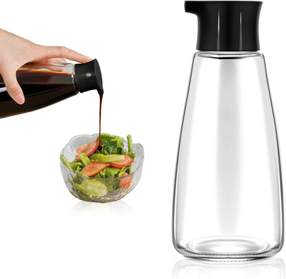 1 Pcs Glass Soy Sauce 9.6 oz Dispenser Bottle