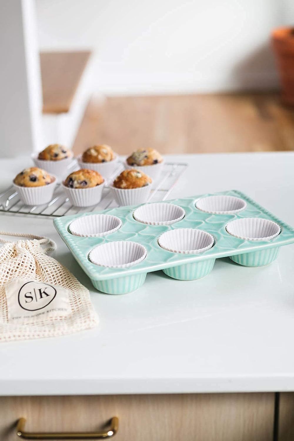 The Silicone Kitchen Silicone Individual Mini Loaf Pans - Reusable, Non-Toxic, BPA Free, Dishwasher Safe, Bento Box Accessories (12 Pack, White)