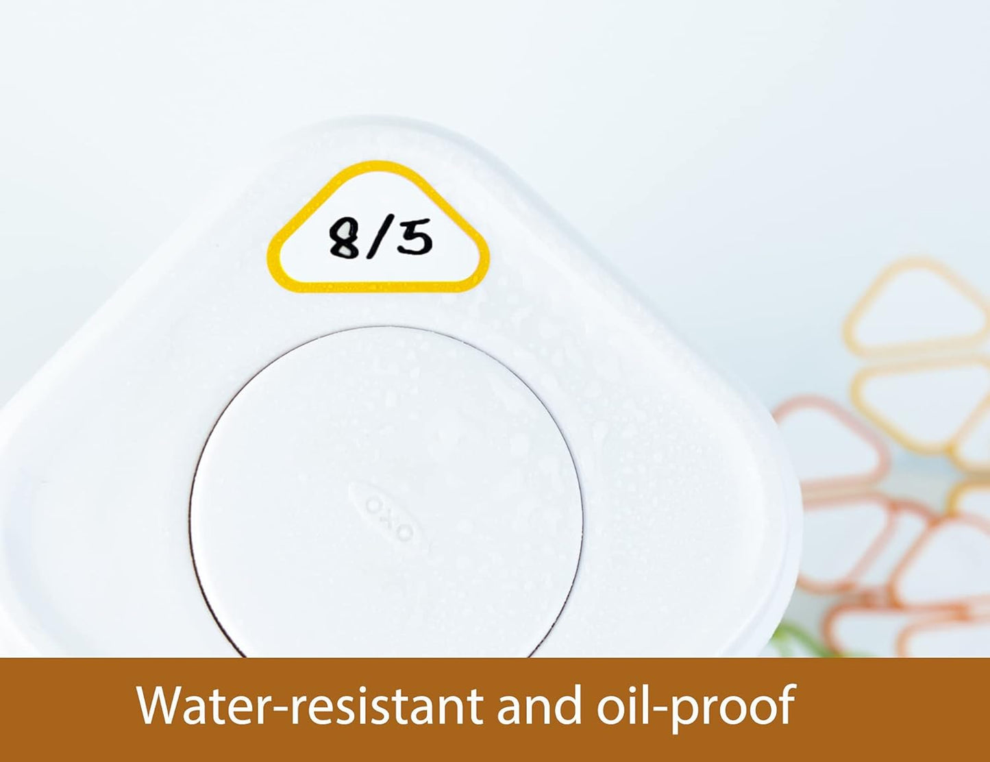 Removable Expiration Date Labels for Food Containers, Waterproof Food Storage Labels for Deli Containers, Best By Pantry Label, Freezer Refrigerator Label, Write On Kitchen Organization Label