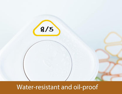 Removable Expiration Date Labels for Food Containers, Waterproof Food Storage Labels for Deli Containers, Best By Pantry Label, Freezer Refrigerator Label, Write On Kitchen Organization Label
