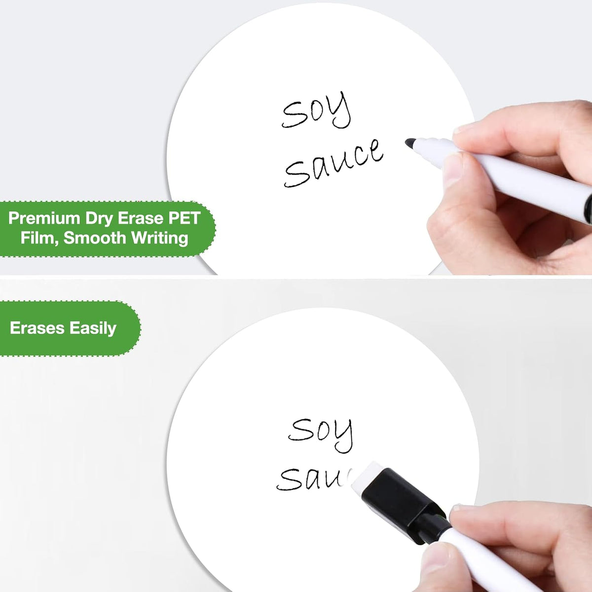 SVNOOC Multi-Use Removable Dry Erase Labels Stickers, White, Reusable Sticky Notes for Kitchen Office School All Purpose Use(1.25 * 3.5 inches White)