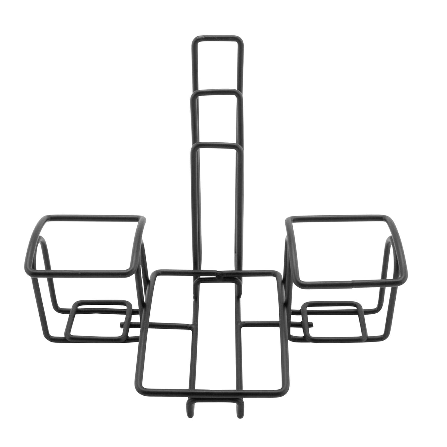G.E.T. 4-931615 Metal Two Compartment Condiment Caddy with Menu Holders, Iron, Black