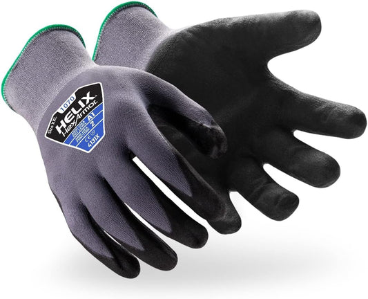HexArmor Helix Food Safe Work Gloves – ANSI A1 to A7 Protection, Food Contact Safe, 360° Fluid Resistance, High-Dextirty Blue