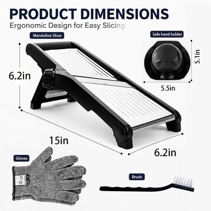 Weltonhm Mandoline Slicer for Kitchen, Mandolin and Julienne for Vegetables