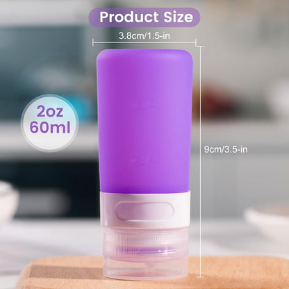 MICEBAY 2 oz Condiment Squeeze Bottles, Leakproof Salad Dressing Container