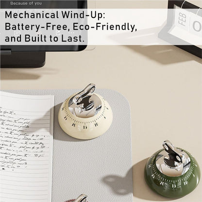 Retro Kitchen Timer 60 Min, Wind Up Magnetic Mechanical Egg Timer