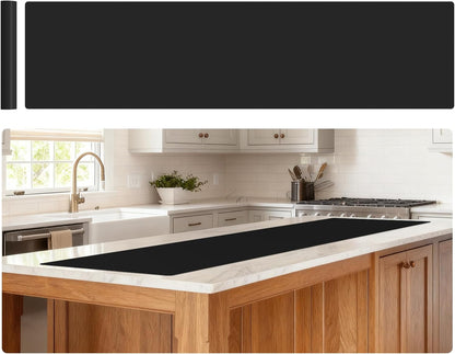 Gartful 78.7 x 15.7 inch Extra Large Silicone Mat for Kitchen, Non Slip Countertop Protector Heat-Resistant Multipurpose Pad for Dinner Table, Coffee Bar, Black