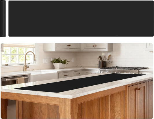 Gartful 78.7 x 15.7 inch Extra Large Silicone Mat for Kitchen, Non Slip Countertop Protector Heat-Resistant Multipurpose Pad for Dinner Table, Coffee Bar, Black