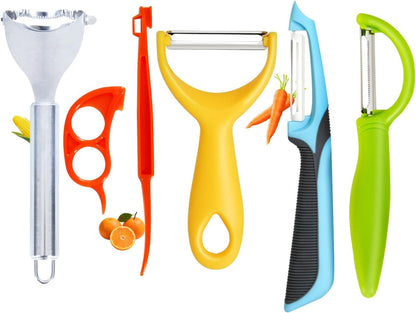 Carrot Peelers, Kitchen Vegetable Peeler Setfor Veggie & Fruit 6 Pcs