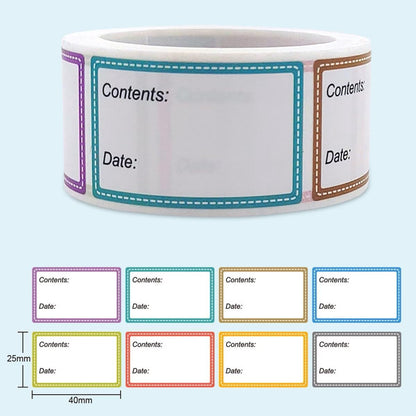100-Pack Removable Freezer Labels, Waterproof Food Storage Stickers for Date & Contents Marking - Colors B