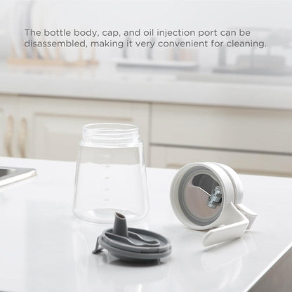 Oil Dispenser Bottle, 22oz Glass Oil Bottle with Scale, Kitchen