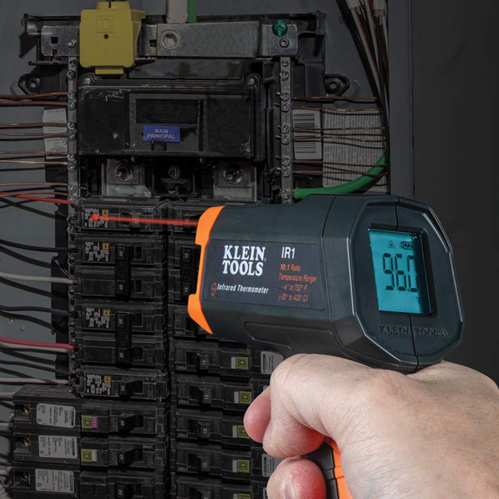 Klein Tools IR1 Infrared Thermometer with Targeting Laser, Auto-Hold, More