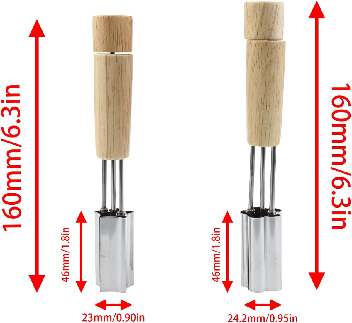 2PCS Stainless Steel Cupcake Core Remover