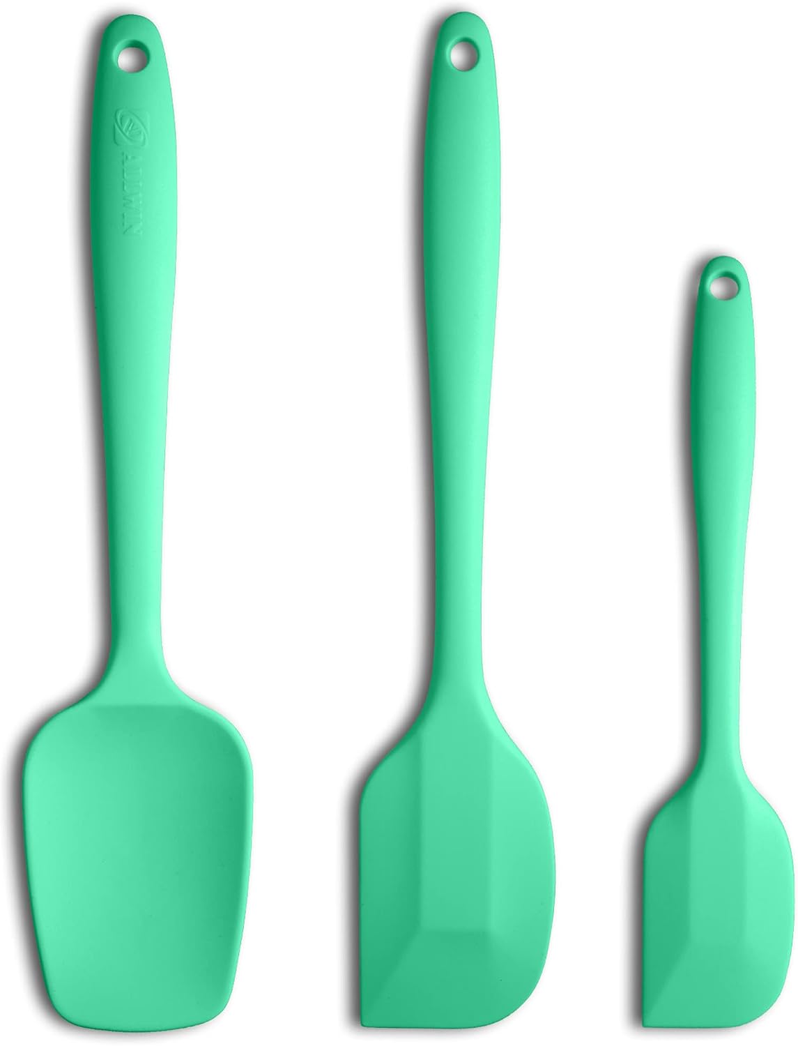 Silicone Spatula 3-piece Set, Ergonomic Handle High Heat-Resistant Spatulas, Non-stick Rubber Spatulas with Stainless Steel Core, Black