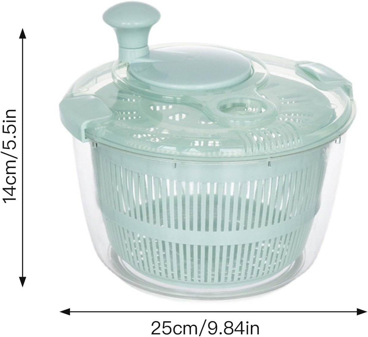 Large Salad Spinner,6.3QT Lettuce Spinner, Salad Dryer for Washing, Spinning, and Draining Greens, Fruits, and Vegetables