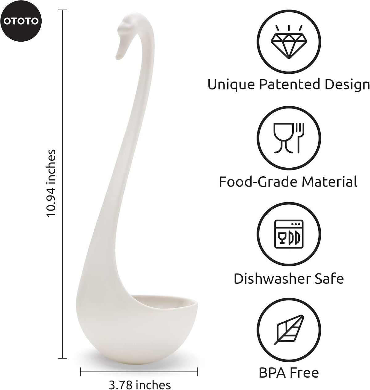 OTOTO The Original Nessie Ladle - Soup Ladle, Cute Gifts, Funny Kitchen Gadgets, Loch Ness design, Cooking Gifts for Mom - Cute and Practical Kitchen Utensils - Unique Gifts for Women