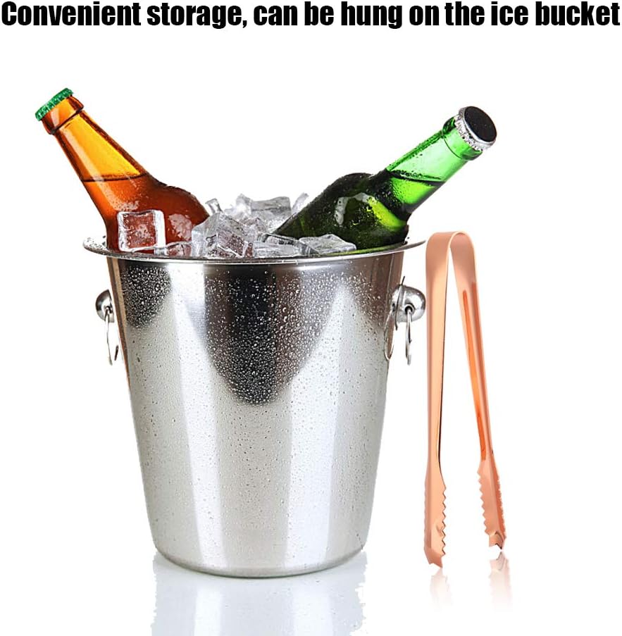Ice Tongs with Teeth for Secure Grip, 7 Inch Stainless Steel Small Serving Clip, Non-Slip Handle Tool for Ice Cubes, Sugar, Appetizers, Kitchen, Bar, Party, Restaurant Accessories