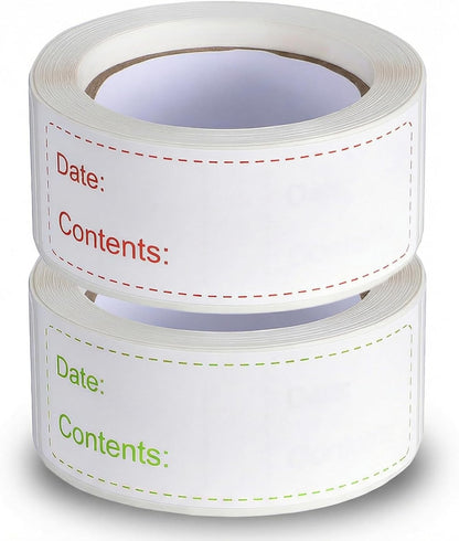 Qianyu 300 Pcs Removable Freezer Labels 1 x 3 Inch Waterproof Food Storage Containers Stickers Refrigerator Paper Date Tape Oil Resistant No-Residue for Kitchen Meal Prep Pantry Organization