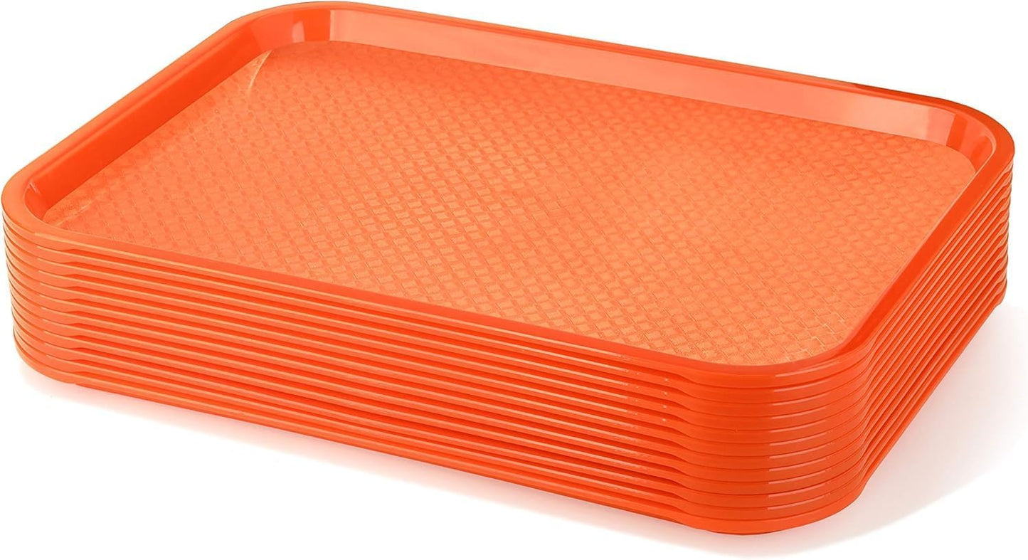 New Star Foodservice Fast Food Tray, Set of 12 (Black, 12 by 16-Inch)